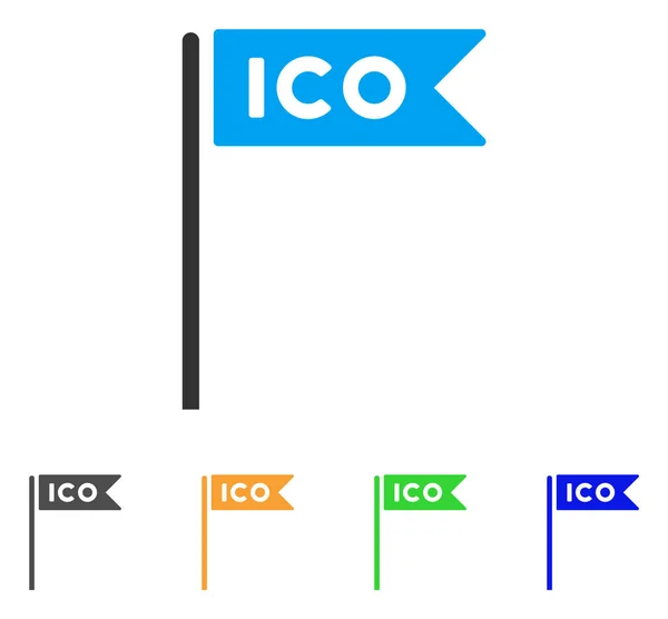 Ico Flag Vector Icon — Stock Vector