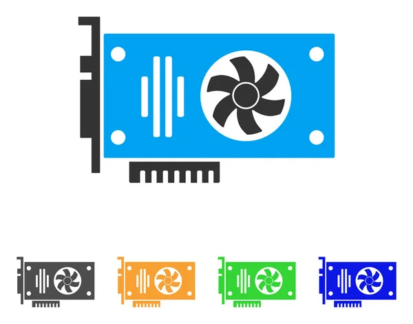 ビデオカードのベクトルのアイコン — ストックベクタ