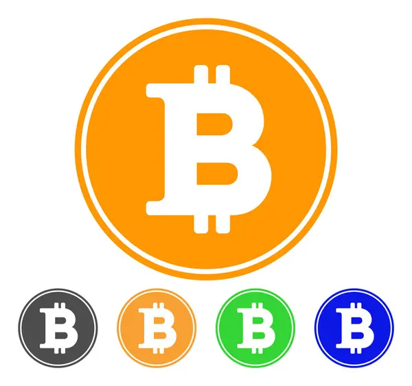 Εικονίδιο του νομίσματος Bitcoin φορέα — Διανυσματικό Αρχείο