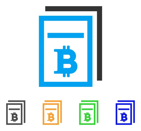 Bitcoin Price Pages Vector Icon — Stock Vector