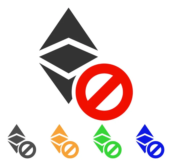 Forbidden Ethereum Classic Vector Icon — Stock Vector