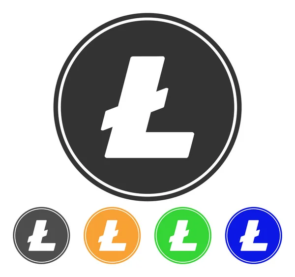 Litecoin-Münzvektorsymbol — Stockvektor