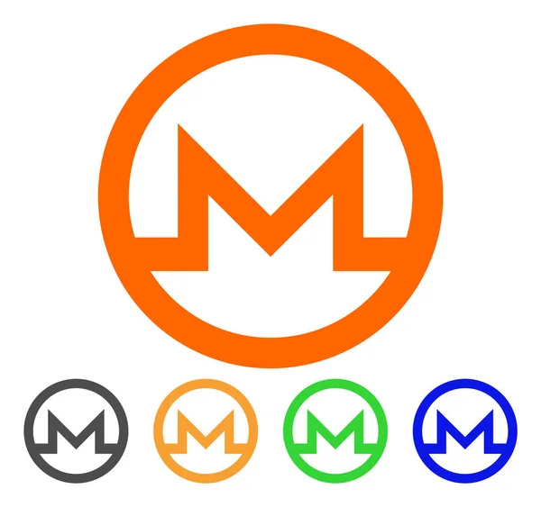 Monero Símbolo Vector Icono — Archivo Imágenes Vectoriales