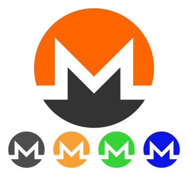 Monero para birimi vektör simgesi