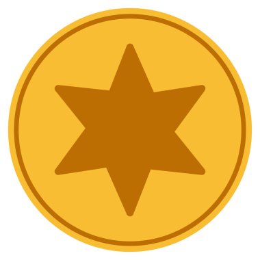 Altın sikke 6 köşeli yıldız