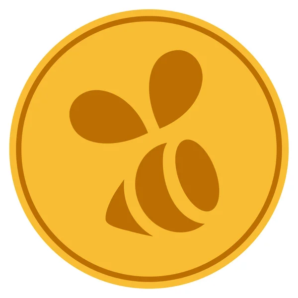 Бджола золота монета — стоковий вектор
