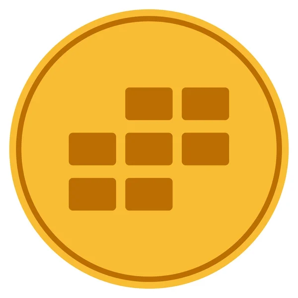 Календарь Grid Gold Coin — стоковый вектор