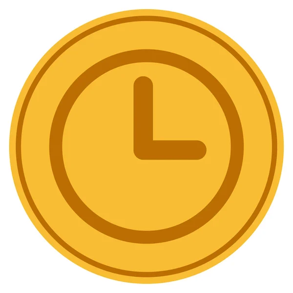 Horloge pièce d'or — Image vectorielle