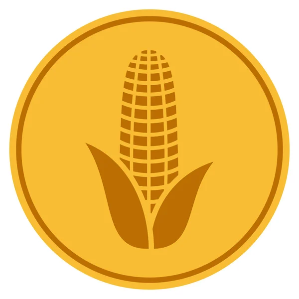 Кукурудза золота монета — стоковий вектор