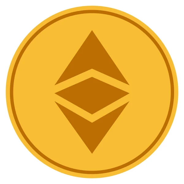 Moneda de oro clásica de Ethereum — Archivo Imágenes Vectoriales