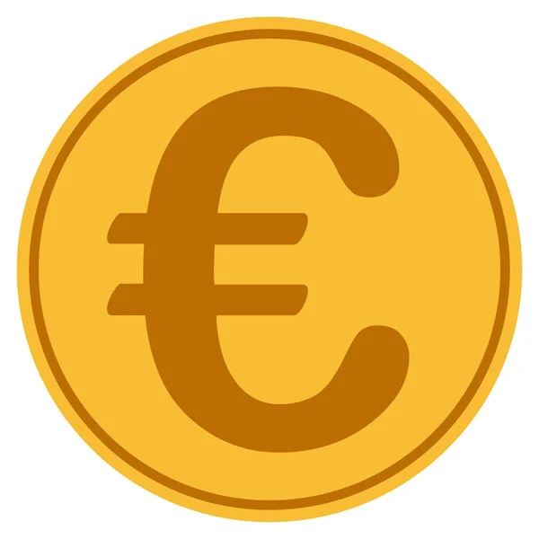 Euro Symbole Pièce d'or — Image vectorielle