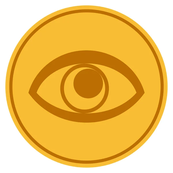 Χρυσό νόμισμα των ματιών — Διανυσματικό Αρχείο