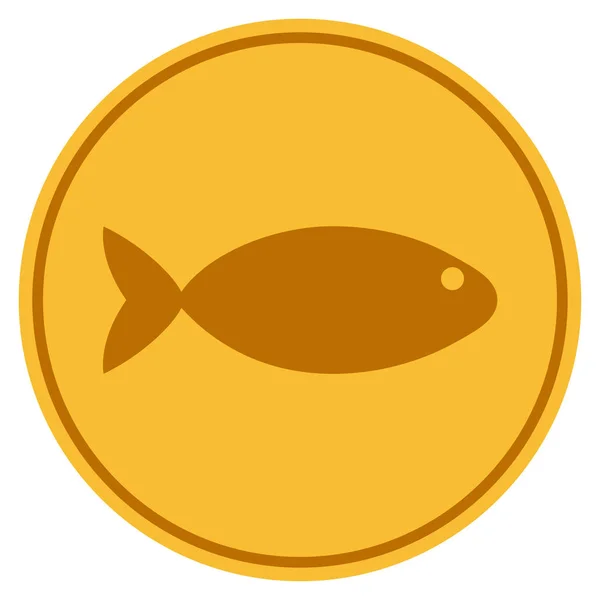 Moeda de ouro de peixe —  Vetores de Stock