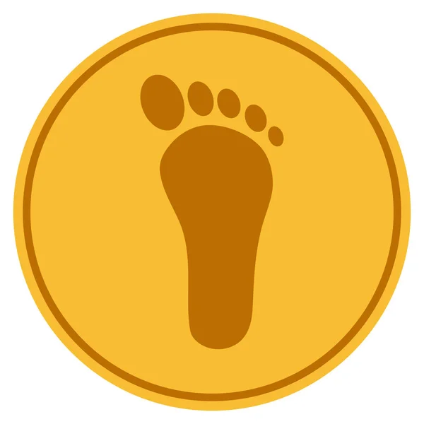 Human Footprint Coin — Stock Vector
