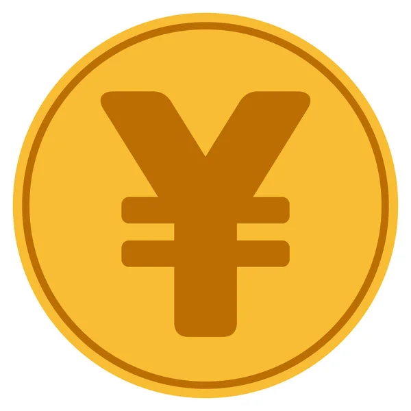 Moeda de ouro Yen japonês — Vetor de Stock