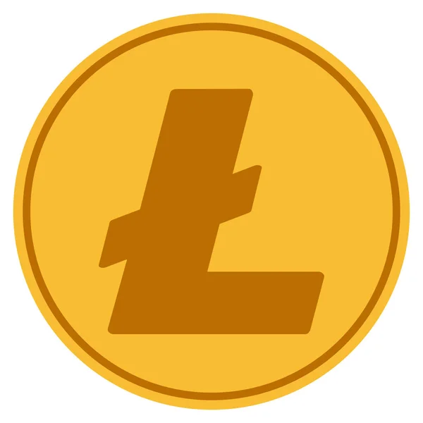 Litecoin 골드 코인 — 스톡 벡터