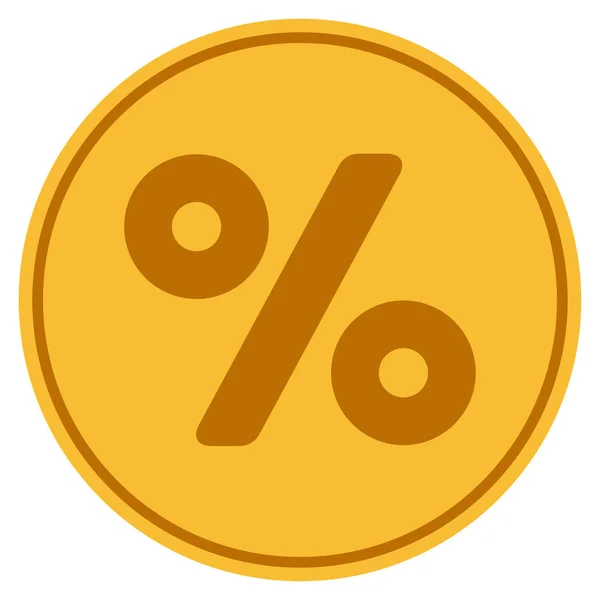 Pourcentage pièce d'or — Image vectorielle