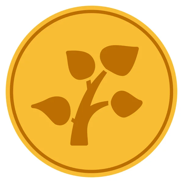 Φυτού φυτρώνουν χρυσό νόμισμα — Διανυσματικό Αρχείο