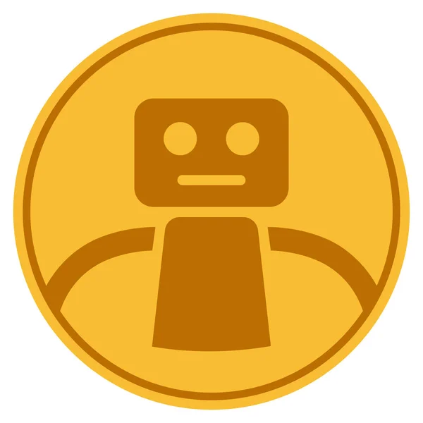 Robot Moneta d'oro — Vettoriale Stock