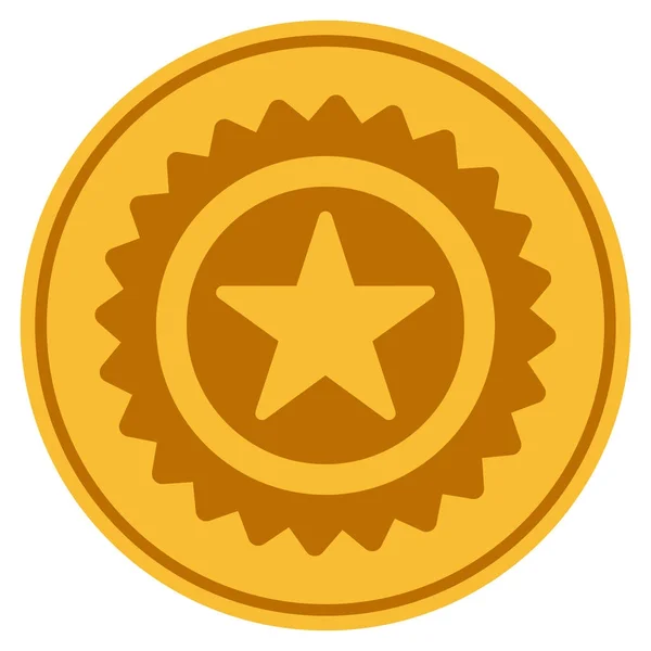 Star Stamp Gold Coin — Stock Vector