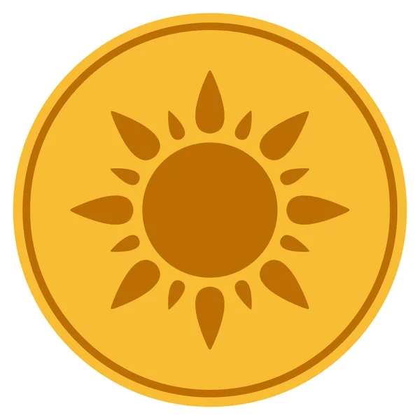 Sonnengoldmünze — Stockvektor