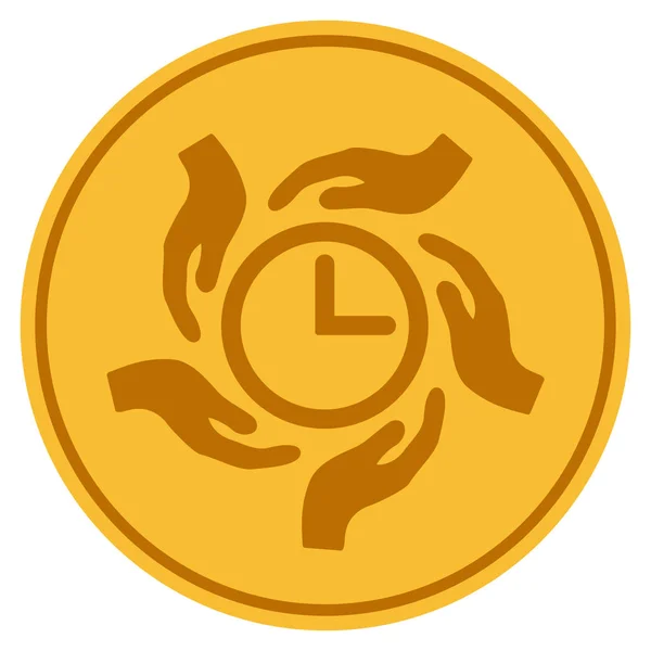 ケアの時間ゴールド コイン — ストックベクタ