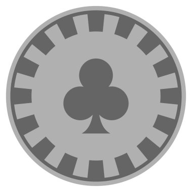 Kulüp takım elbise gümüş Casino çip