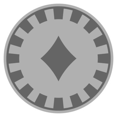 Elmas takım elbise gümüş Casino çip