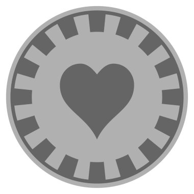 Kalpler takım elbise gümüş Casino çip