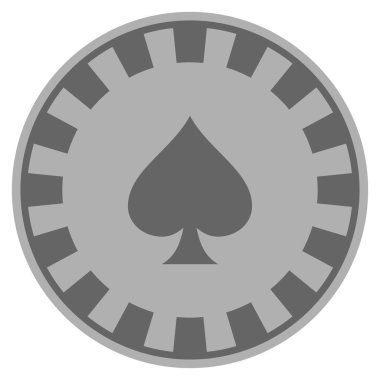 Tepeler takım elbise gümüş Casino çip