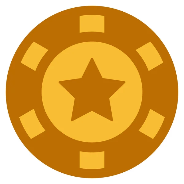 5-δάχτυλο Star Gold Casino Chip — Διανυσματικό Αρχείο