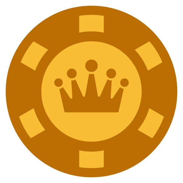 Krone Gold Casino-Chip — Stockvektor