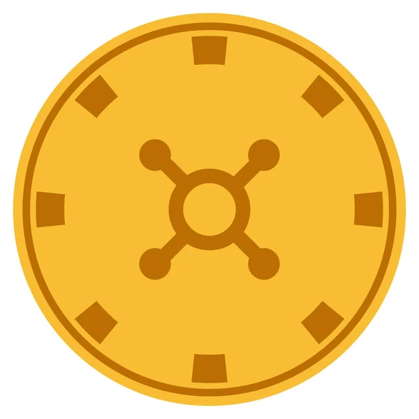 Roulette Gold Casino Chip — Stockvector