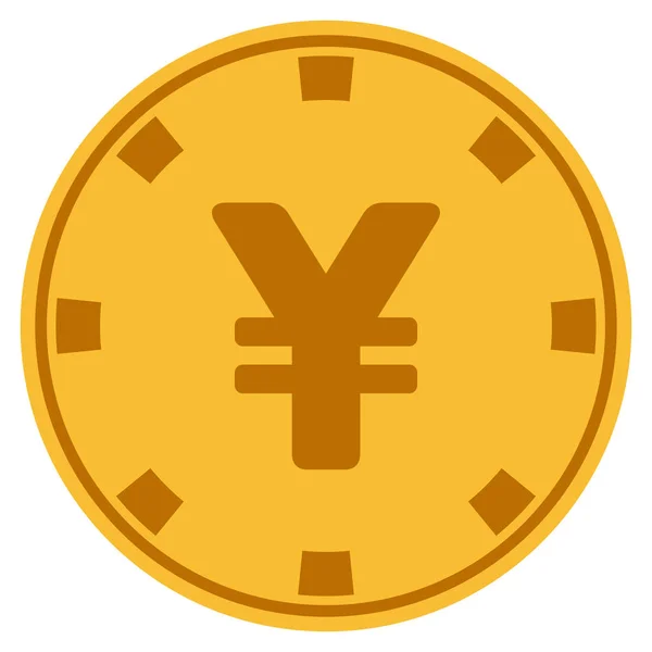 Yuan Gold Casino Chip — Vetor de Stock