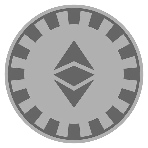 Astraleums Classic Silber Casino-Chip — Stockvektor