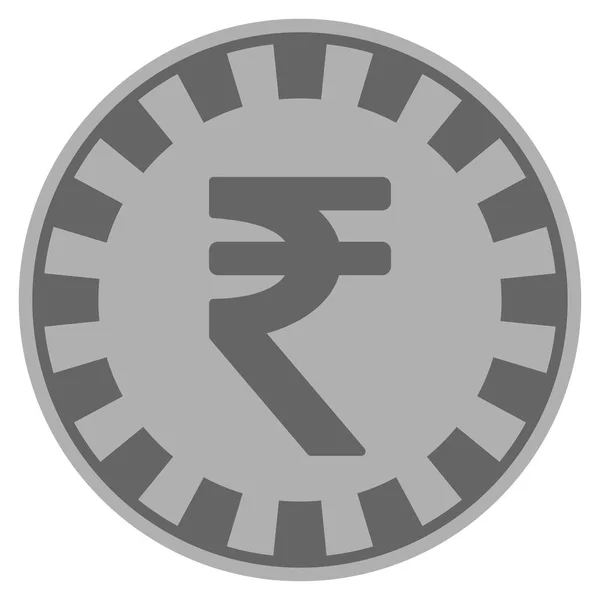 インド ルピーの銀製のカジノ チップ — ストックベクタ