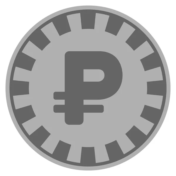 Rublo de plata Casino Chip — Vector de stock