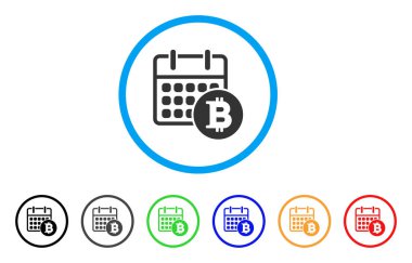 Bitcoin takvim simgesini yuvarlak