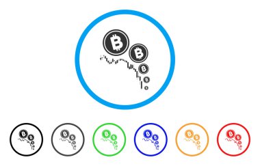 Bitcoin deflasyon grafik yuvarlak simgesini