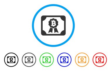 Bitcoin Diploma simgesi yuvarlak