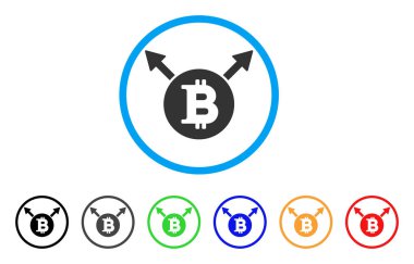 Bitcoin çatal simgesi yuvarlak