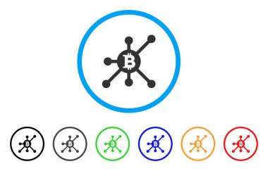 Bitcoin tam düğüm simgesini yuvarlak