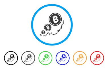 Bitcoin enflasyon grafik yuvarlak simgesini