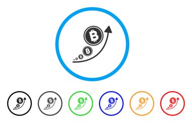 Bitcoin enflasyon trendi yuvarlak simge