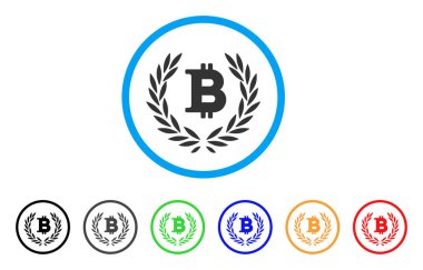 Bitcoin defne çelengi simgesi yuvarlak