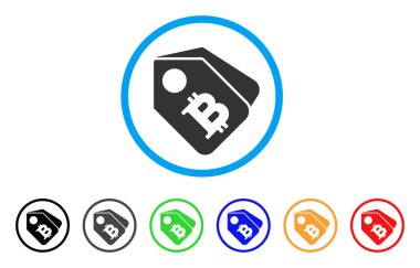 Bitcoin fiyat yuvarlak simge etiketleri