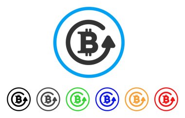 Bitcoin geri ödeme simgesi yuvarlak