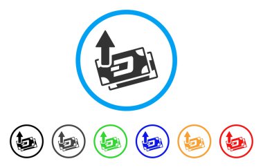 Dash banknotlar Fişleri Paraya Çevirme yuvarlak simge