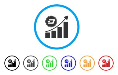 Çizgi grafik yuvarlak simge büyüyen