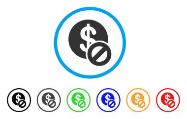 Yasak Doları yuvarlak simge